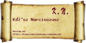 Kósz Narcisszusz névjegykártya